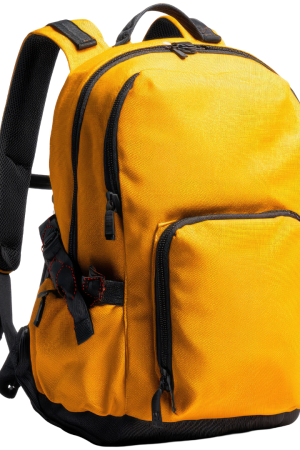 Bright Yellow Multi-Compartment School and Travel Backpack