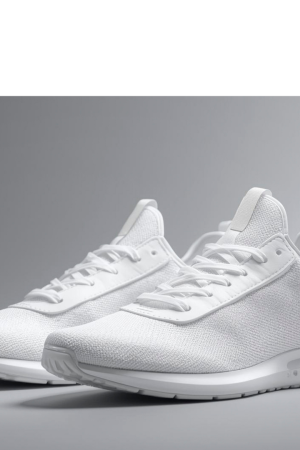 Clean White Breathable Mesh Athletic Sneakers