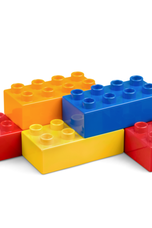 Colorful Interlocking Building Bricks Set for Kids Educational Toy
