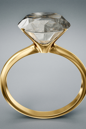 Classic Gold Solitaire Diamond Engagement Ring